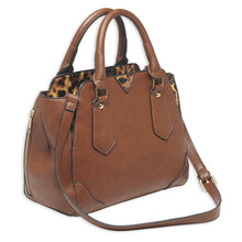 Load image into Gallery viewer, Satchel Style Purse W-holster Chstnt-leop