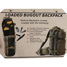 Load image into Gallery viewer, Tactical Bugout "loaded" Backpack-med,tan