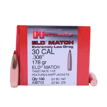 Load image into Gallery viewer, 30 Cal .308 178gr Eld Match -100