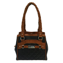 Load image into Gallery viewer, Concealed Carry Braided Tote- Blk W-brn