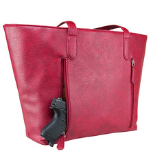 Load image into Gallery viewer, Vism Concealed Carry  Tote Bag Large- Red