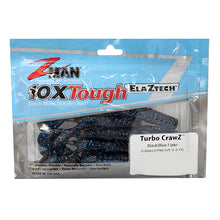 Load image into Gallery viewer, Turbo Crawz 4" Blk Blue Flake6pk