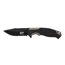 Load image into Gallery viewer, Liner Lock,drop Pt Blade,blk-gold Hdl,cp