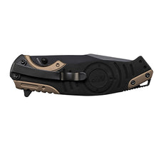 Load image into Gallery viewer, Liner Lock,drop Pt Blade,blk-gold Hdl,cp