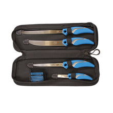 Load image into Gallery viewer, 6 Pc Fillet Knife Set W-1 Heavy Duty Case